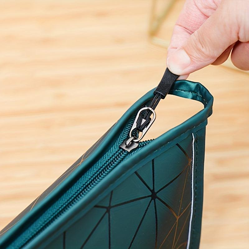 Geometric Pattern Makeup Zipper Bag Lightweight Cosmetic Bag
