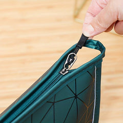 Geometric Pattern Makeup Zipper Bag Lightweight Cosmetic Bag