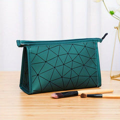Geometric Pattern Makeup Zipper Bag Lightweight Cosmetic Bag