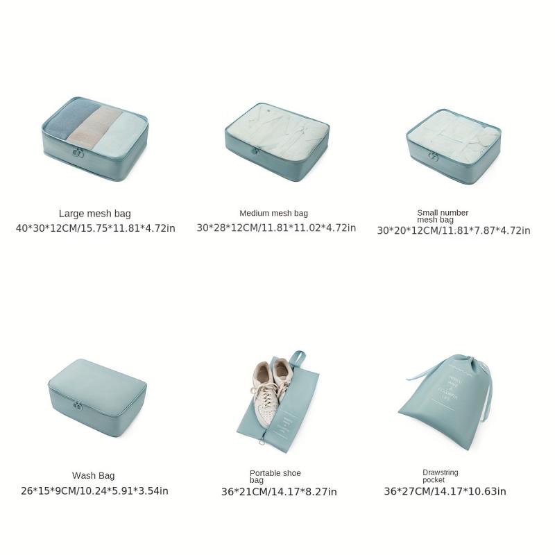 6 Pcs Travel Storage Bags Clothes Dustproof Portable Luggage Bags
