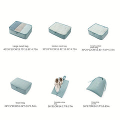6 Pcs Travel Storage Bags Clothes Dustproof Portable Luggage Bags
