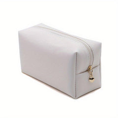 Mini Cube Cosmetic Bag PU Leather Waterproof Makeup Bag Lightweight Portable Tra