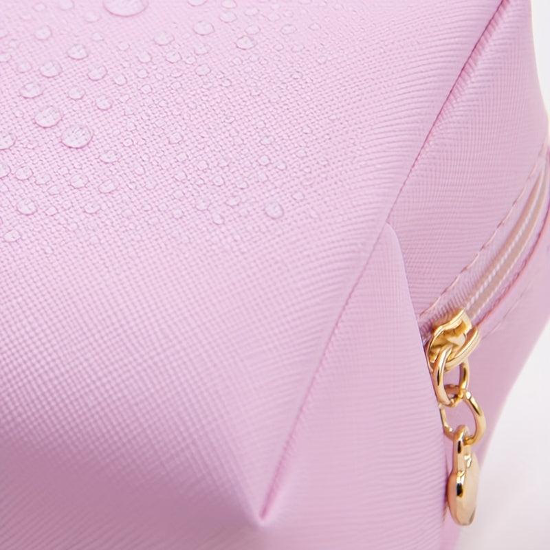 Mini Cube Cosmetic Bag PU Leather Waterproof Makeup Bag Lightweight Portable Tra