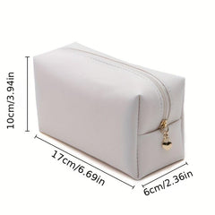 Mini Cube Cosmetic Bag PU Leather Waterproof Makeup Bag Lightweight Portable Tra