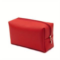 Mini Cube Cosmetic Bag PU Leather Waterproof Makeup Bag Lightweight Portable Tra