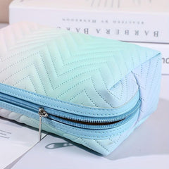 Gradient Cosmetic Zipper Bag Lightweight Storage Pouch Toiletry Wash Bag