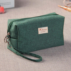 Large Capacity Cosmetic Bag Zipper Toiletry Wash Bag Portable Makeup Bag