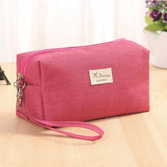 Large Capacity Cosmetic Bag Zipper Toiletry Wash Bag Portable Makeup Bag