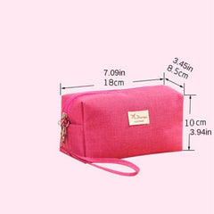 Large Capacity Cosmetic Bag Zipper Toiletry Wash Bag Portable Makeup Bag