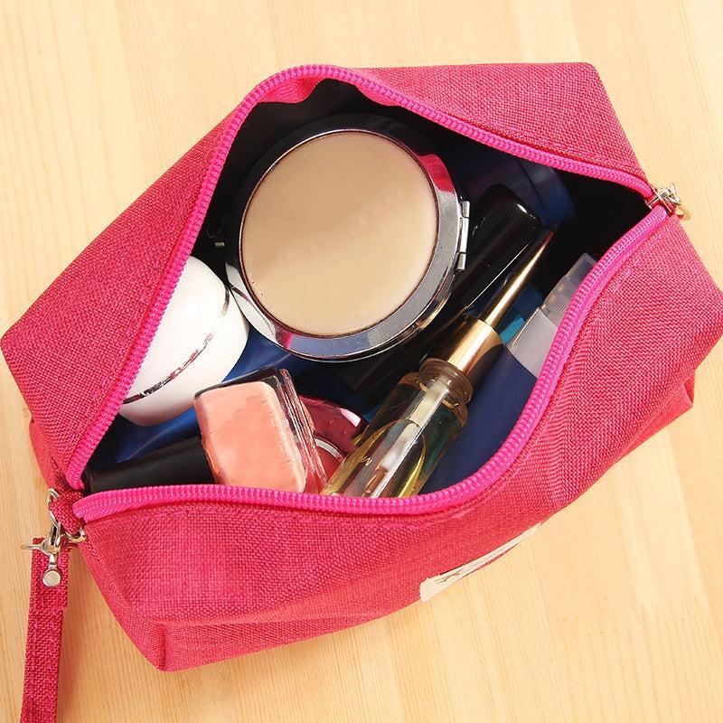 Large Capacity Cosmetic Bag Zipper Toiletry Wash Bag Portable Makeup Bag