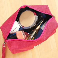 Large Capacity Cosmetic Bag Zipper Toiletry Wash Bag Portable Makeup Bag