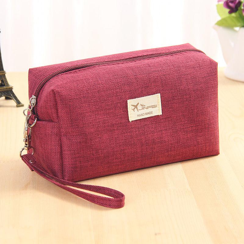 Large Capacity Cosmetic Bag Zipper Toiletry Wash Bag Portable Makeup Bag