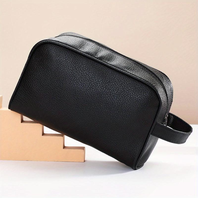 Minimalist Solid Cosmetic Bag All Match Portable Storage Bag Carry On Bag