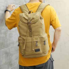 Men's Vintage Canvas Outdoor Backpack Large Capacity Travel Backpack