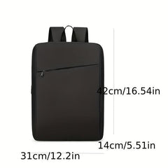 Large Capacity Backpack Men's Versatile Solid Backpack Business Commuter Bag