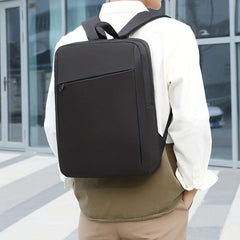 Large Capacity Backpack Men's Versatile Solid Backpack Business Commuter Bag