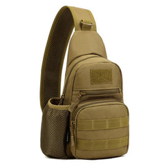 Men's Nylon Crossbody Bag With Water Bottle Pocket - Multifunction