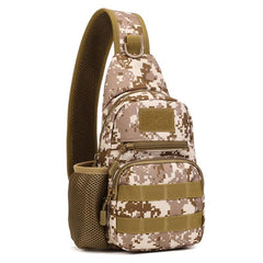 Men's Nylon Crossbody Bag With Water Bottle Pocket - Multifunction