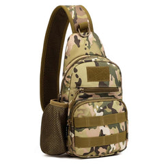 Men's Nylon Crossbody Bag With Water Bottle Pocket - Multifunction