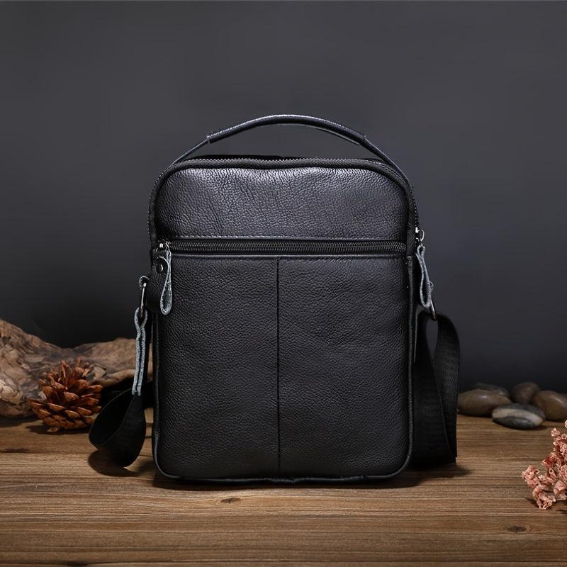Men's Leather Shoulder Bag Crossbody Bag Vintage Large Capacity Satchel Bag