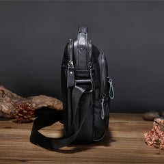 Men's Leather Shoulder Bag Crossbody Bag Vintage Large Capacity Satchel Bag