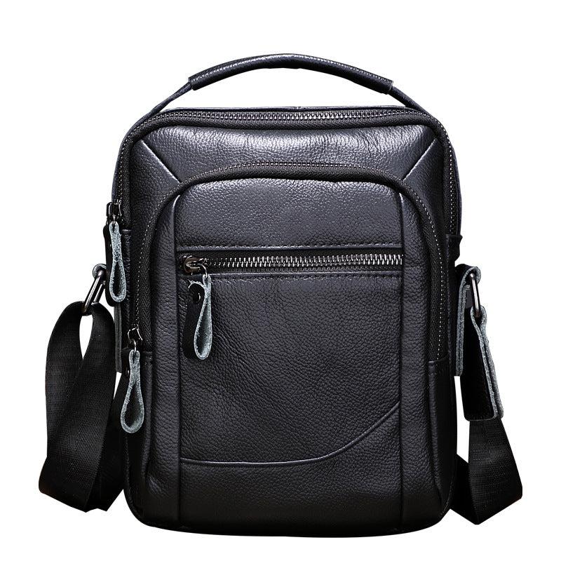 Men's Leather Shoulder Bag Crossbody Bag Vintage Large Capacity Satchel Bag