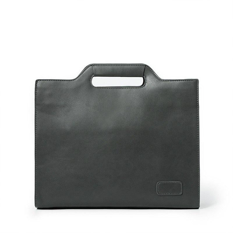 Men's Women's Handheld Bag PU Leather Briefcase For Business Trip