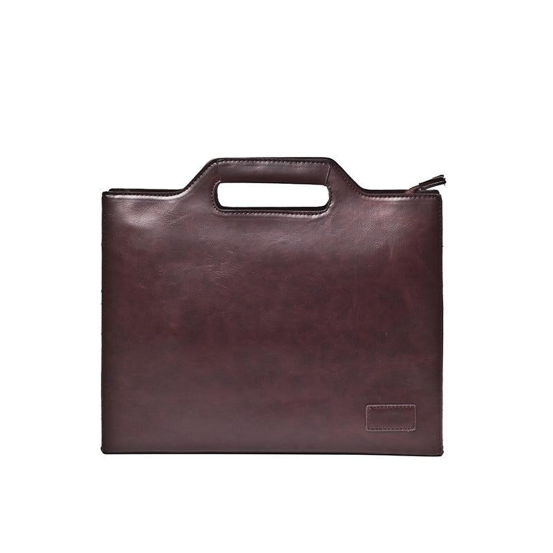 Men's Women's Handheld Bag PU Leather Briefcase For Business Trip