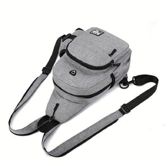 Casual Chest Bag with Earphone Port and Water Bottle Holder