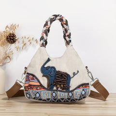 Casual Elephant Pattern Crossbody Bag Handbag