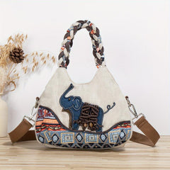 Casual Elephant Pattern Crossbody Bag Handbag