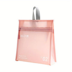 Minimalist Solid Makeup Bag Zipper Toiletry Wash Bag