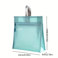 Minimalist Solid Makeup Bag Zipper Toiletry Wash Bag