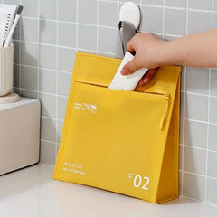Minimalist Solid Makeup Bag Zipper Toiletry Wash Bag