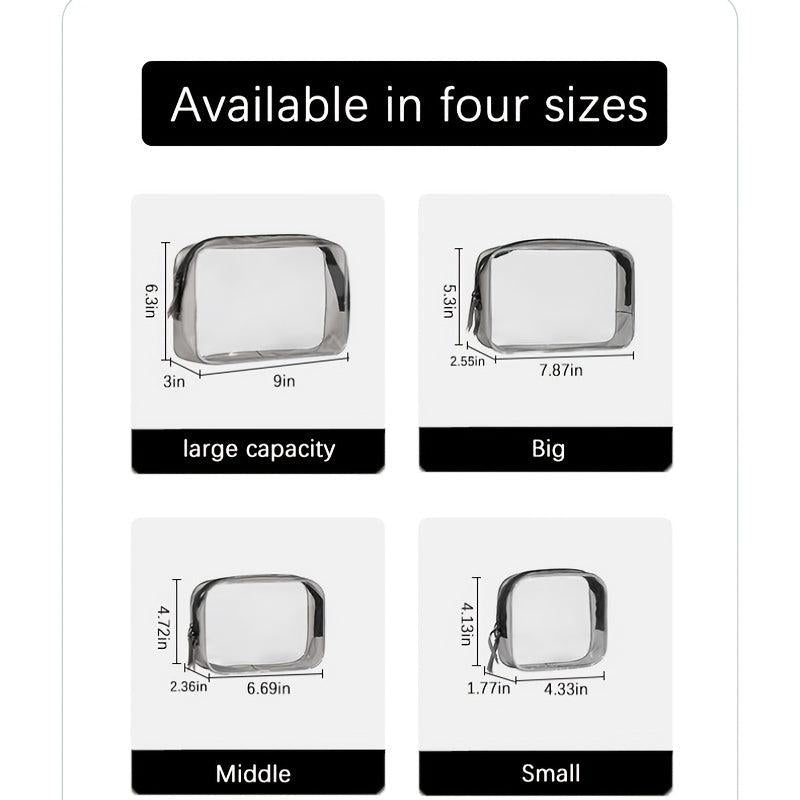 Clear Toiletry Bag Transparent Travel Wash Bag with Zippers