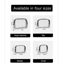 Clear Toiletry Bag Transparent Travel Wash Bag with Zippers