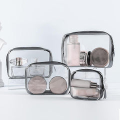 Clear Toiletry Bag Transparent Travel Wash Bag with Zippers