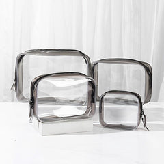 Clear Toiletry Bag Transparent Travel Wash Bag with Zippers