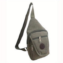Men's Outdoor Sports Chest Bag Canvas Shoulder Messenger Bag