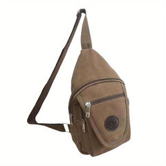Men's Outdoor Sports Chest Bag Canvas Shoulder Messenger Bag