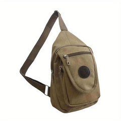 Men's Outdoor Sports Chest Bag Canvas Shoulder Messenger Bag