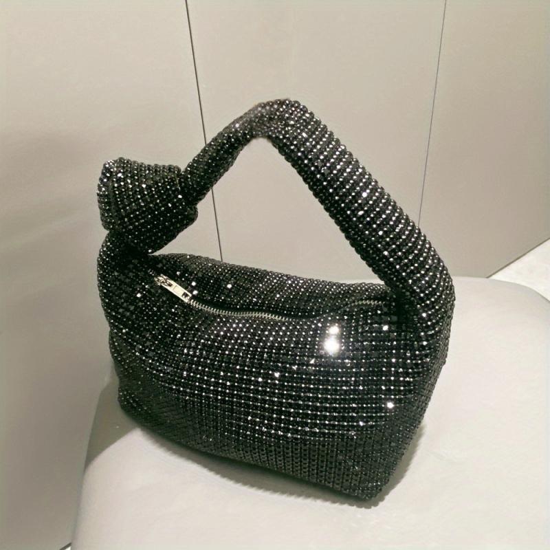 Stylish Rhinestone Minaudiere Polyester Evening Bag Women's Jewelled Clutch