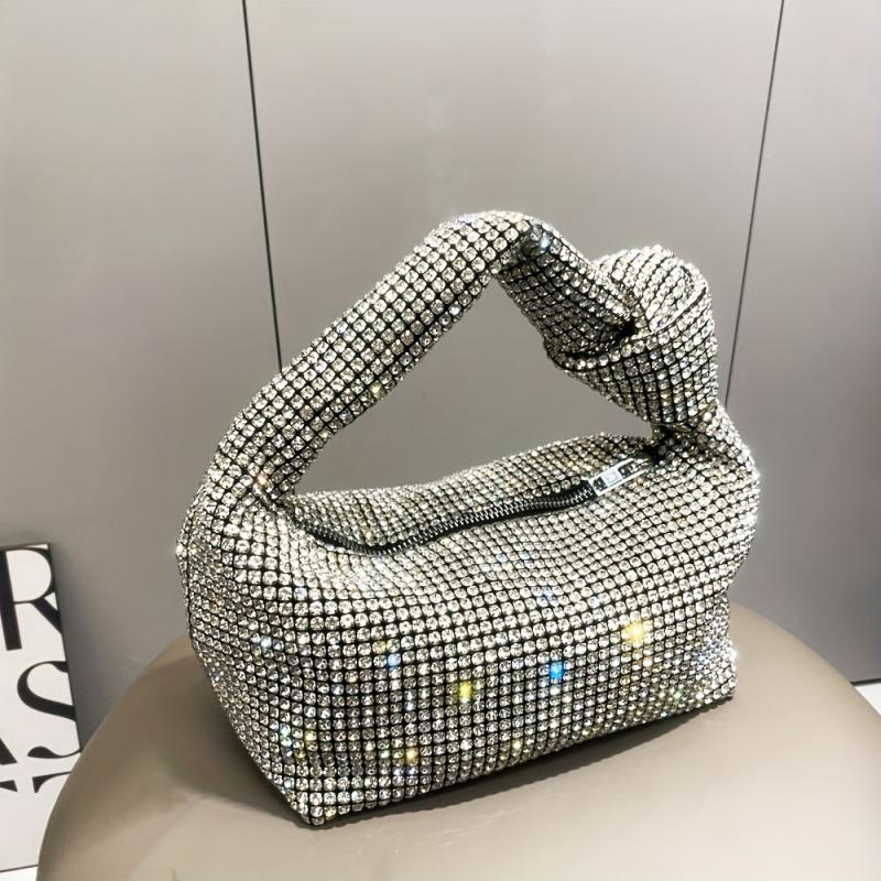 Stylish Rhinestone Minaudiere Polyester Evening Bag Women's Jewelled Clutch