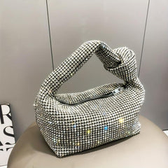 Stylish Rhinestone Minaudiere Polyester Evening Bag Women's Jewelled Clutch