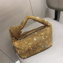 Stylish Rhinestone Minaudiere Polyester Evening Bag Women's Jewelled Clutch