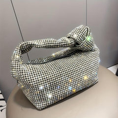 Stylish Rhinestone Minaudiere Polyester Evening Bag Women's Jewelled Clutch