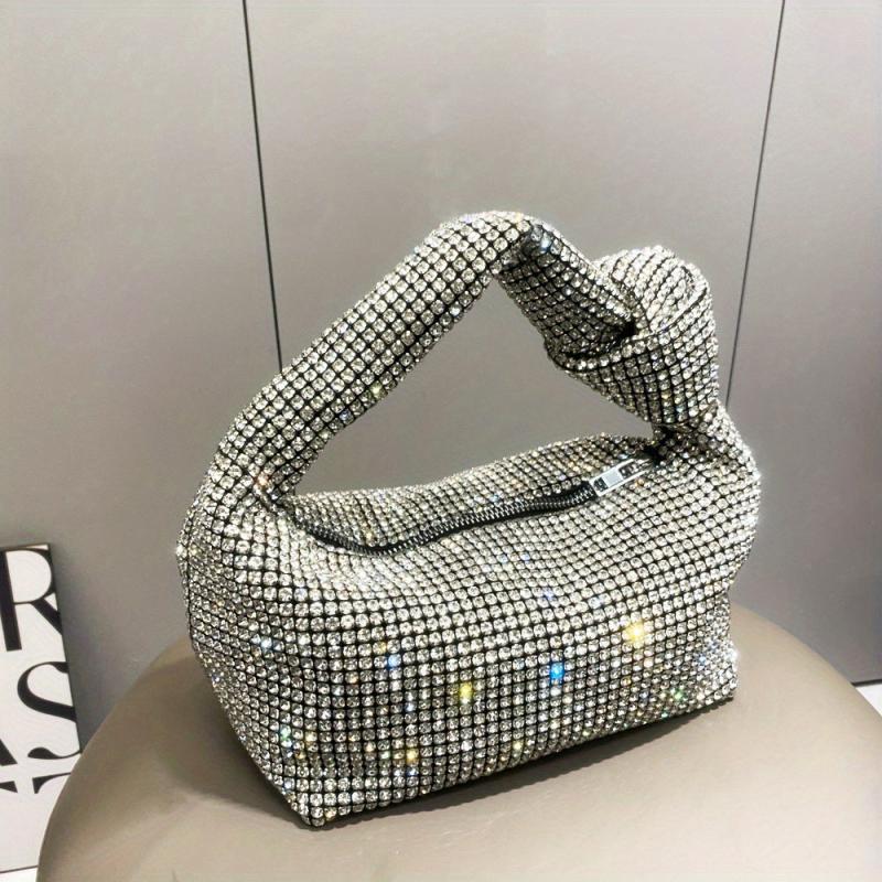 Stylish Rhinestone Minaudiere Polyester Evening Bag Women's Jewelled Clutch