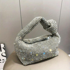 Stylish Rhinestone Minaudiere Polyester Evening Bag Women's Jewelled Clutch