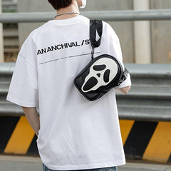 Funny Ghost Skull Crossbody Bag for Halloween