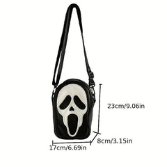 Funny Ghost Skull Crossbody Bag for Halloween